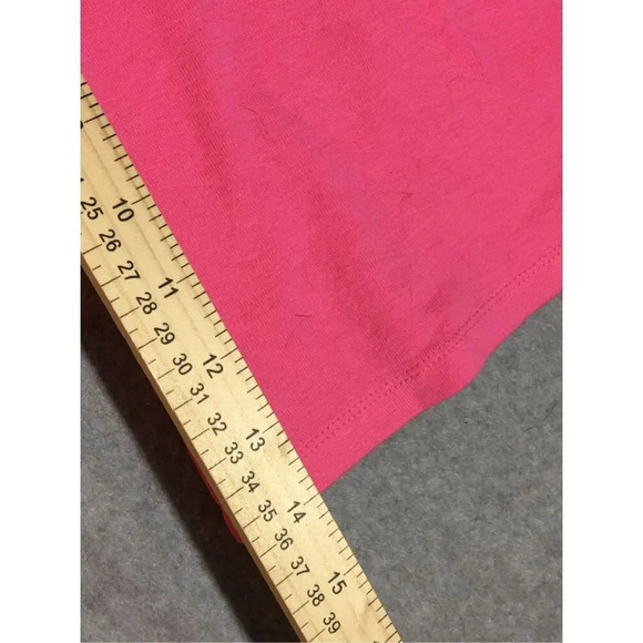Womens Rafaella Shirt Size XS Petite Pink Pearl Detail V Neck Elevated Cute - Picture 3 of 4